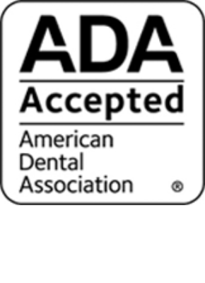 Logotipo de Aprobado por la Asociación Dental Americana (American Dental Association, ADA)