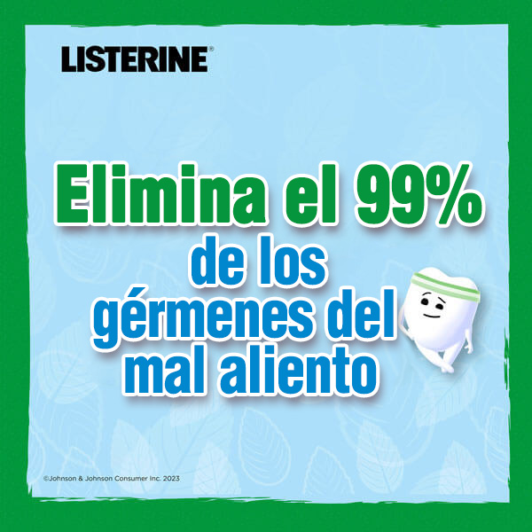 Listerine elimina el 99% de los gérmenes del mal aliento