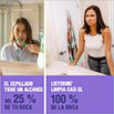 listerine total care, el cepillado alcanza el 25% de la boca, mientras que listerine limpia casi el 100%