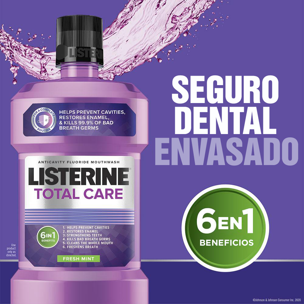 Listerine Total Care, seguro dental envasado