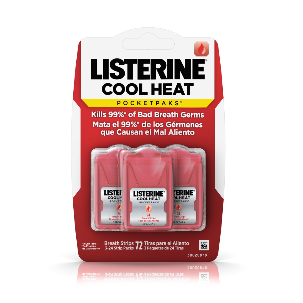 Imagen de las tiras para el aliento y el cuidado oral Listerine® Cool Heat™ Pocketpaks™