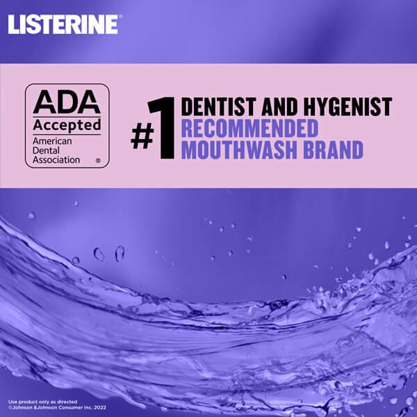 Listerine es la marca de enjuague bucal más recomendada por los dentistas e higienistas