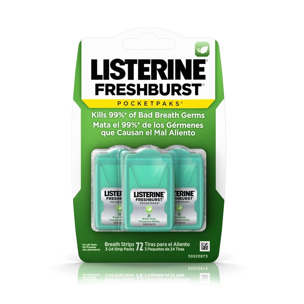 Imagen de las tiras para el aliento y el cuidado oral Listerine® Freshburst® Pocketpaks®