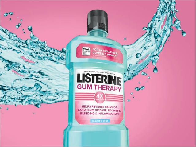 Listerine Gum Therapy Enjuague bucal antigingivitis, sabor Glacier Mint
