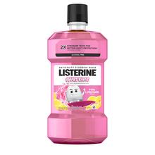 Frente del enjuague bucal Listerine Smart Rinse sabor limonada rosada